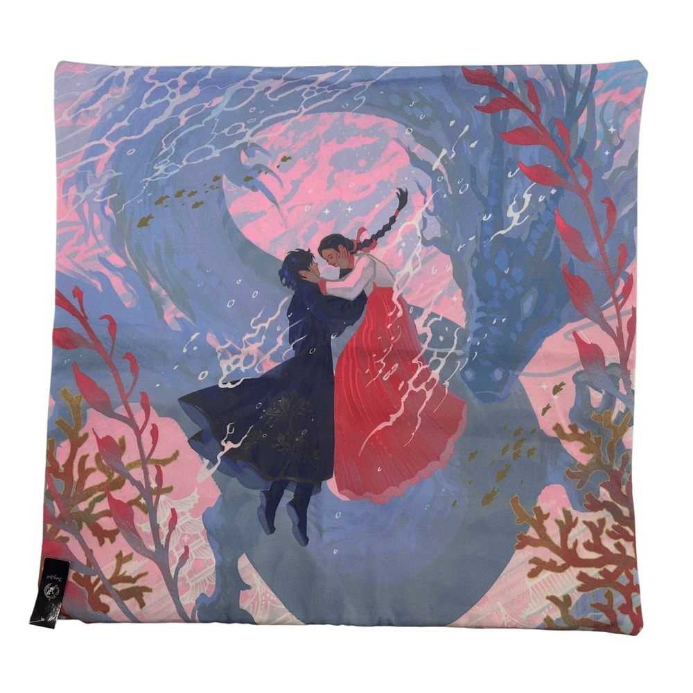 FairyLoot Beneath The Sea Cushion Cover Pillow Case Ocean Art Couple Design NWT
